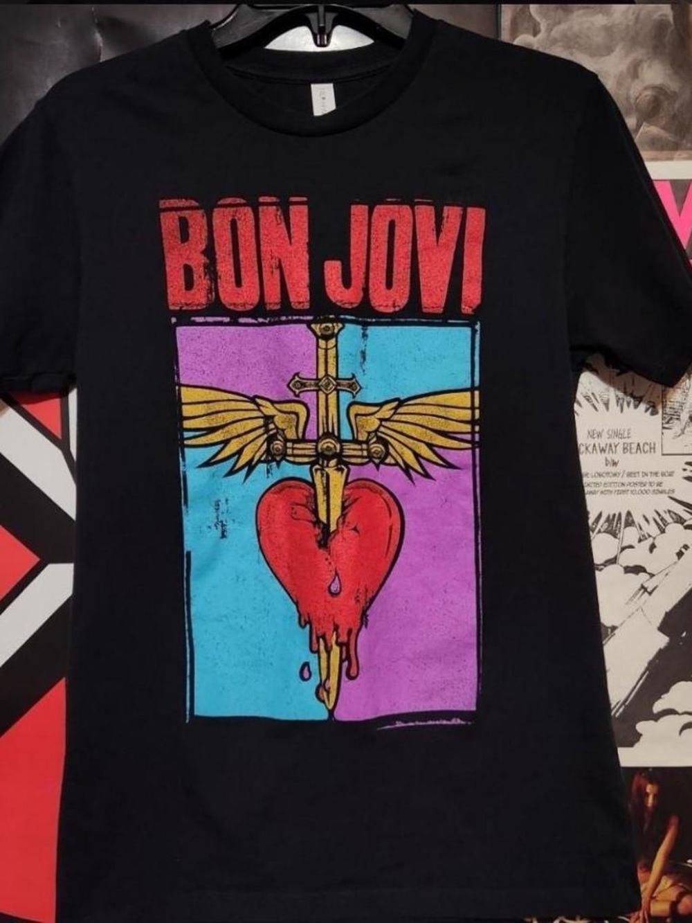 Skate emo style Bon Jovi band tee